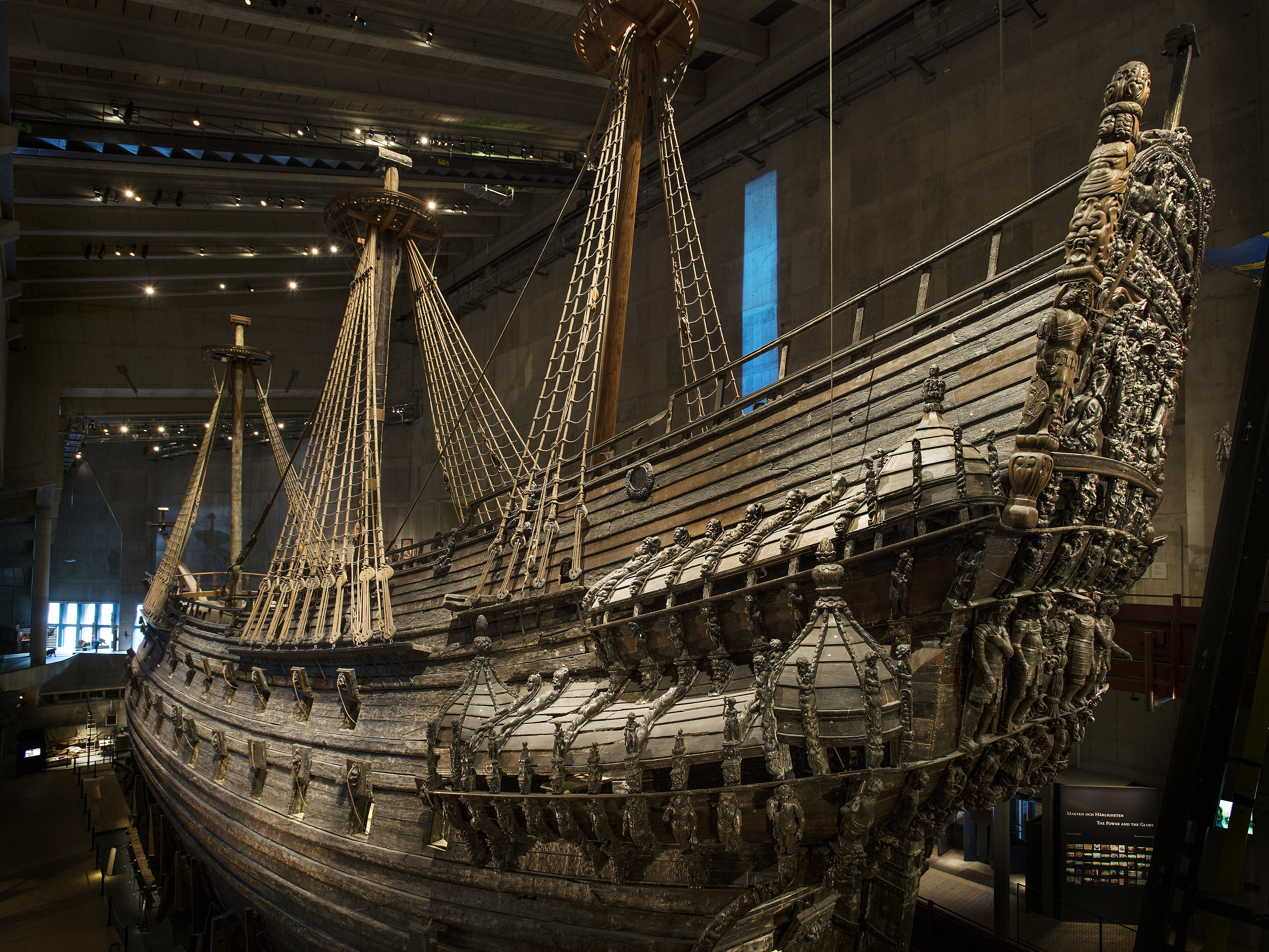 Vasa-skibet frontvisning i museet